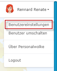 Benutzereinstellung