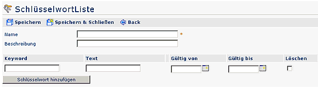 schlüsselwertliste