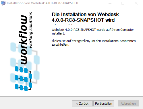 Installation Webdesk 12