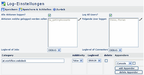 LogEinstellungen