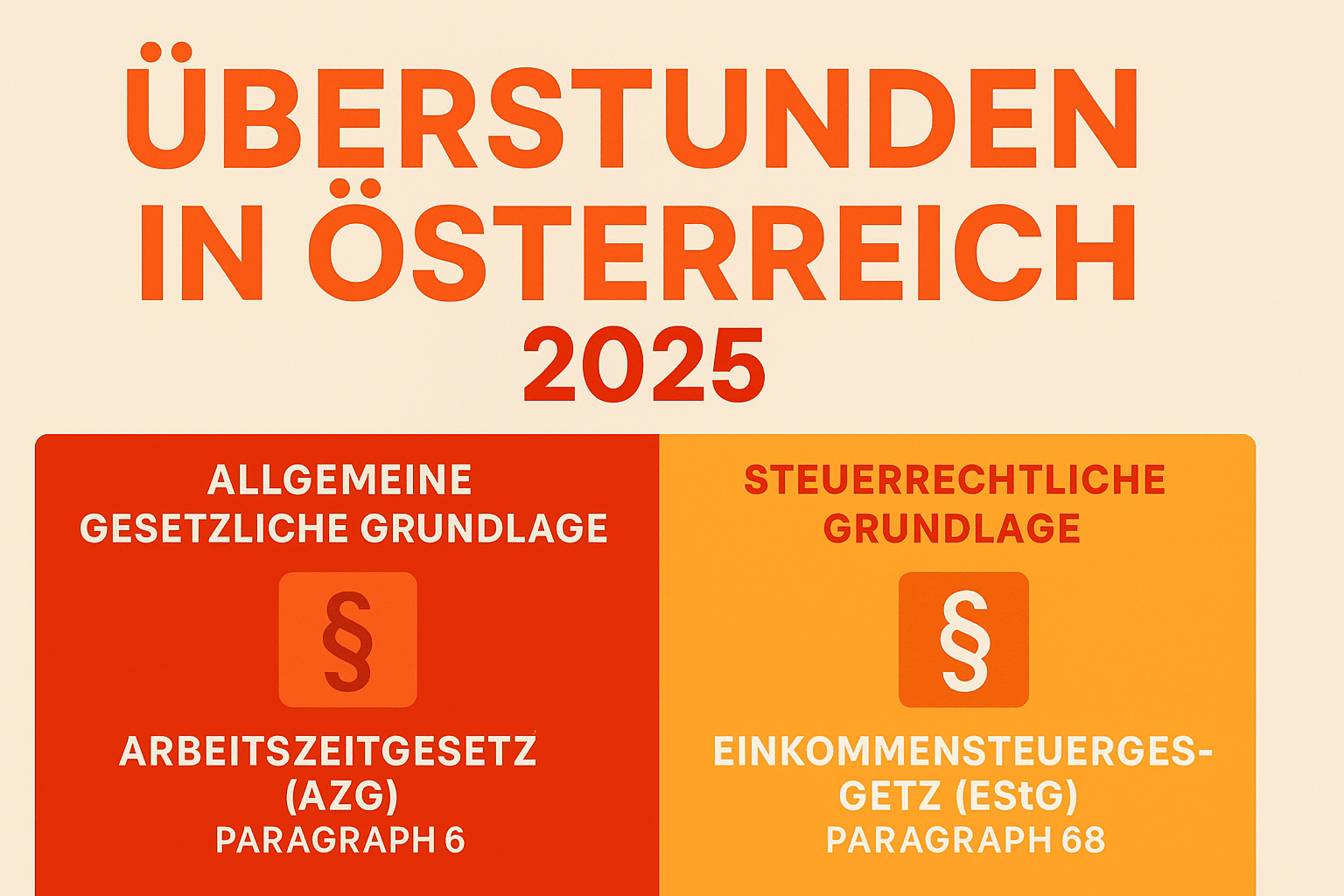 Gesetzliche Grundlage Überstunden in Österreich
