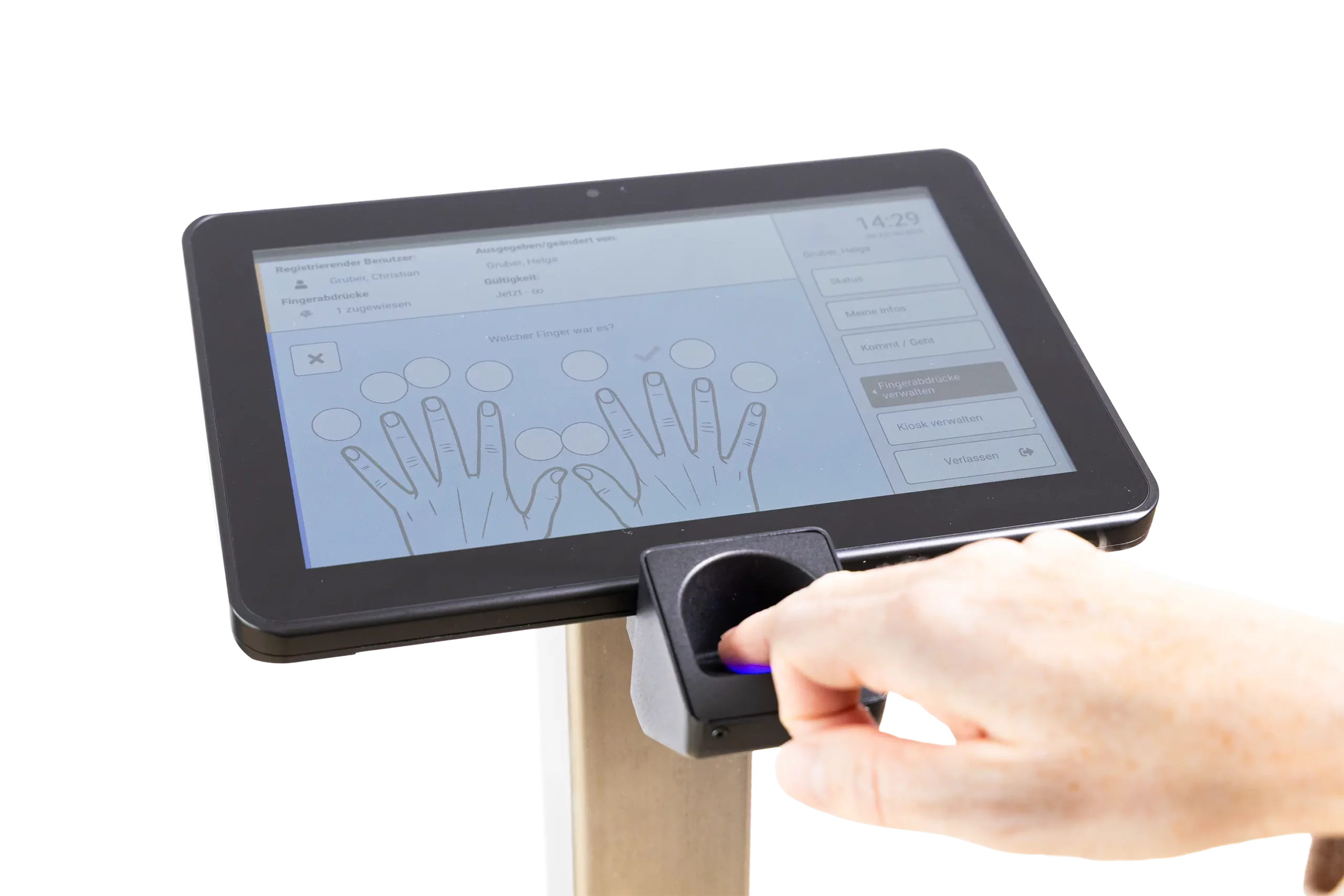 Fingerprint Terminal Personalwolke für Bauunternehmen und Architekten